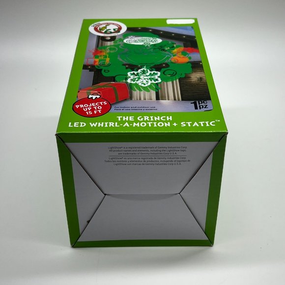 Gemmy Projection Lightshow Whirl-A-Motion Static Motion Dr. Seuss Grinch LED - Picture 6 of 7